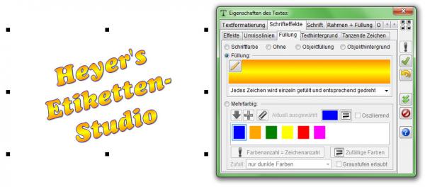 Heyer's Etiketten-Studio: Text